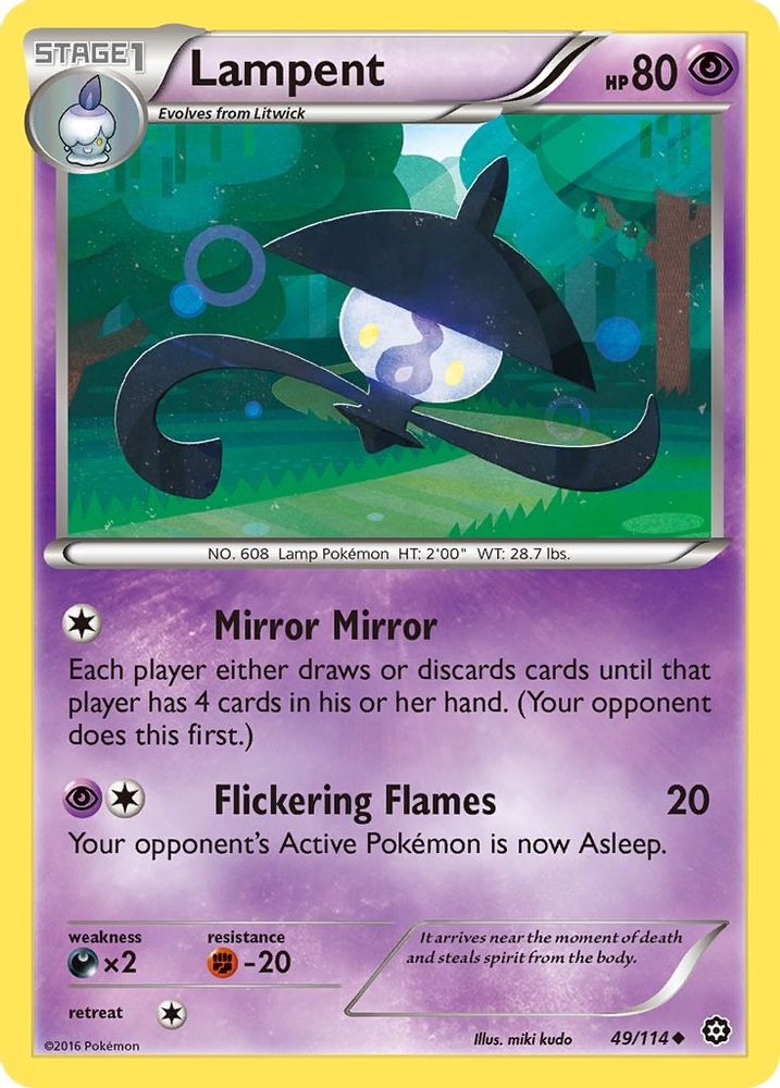 Lampent 049  XY  Steam Siege - Uncommon
