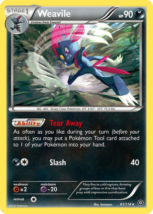 Weavile 061  - Reverse Holofoil XY  Steam Siege - Rare