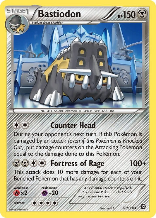 Bastiodon 070  - Reverse Holofoil XY  Steam Siege - Rare