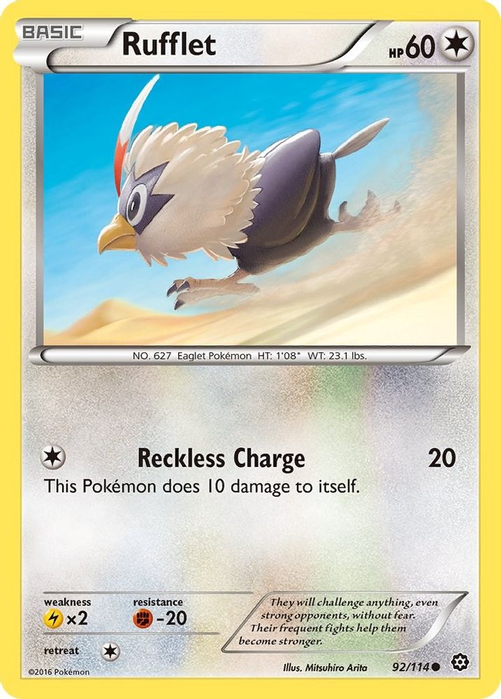 Rufflet 092  XY  Steam Siege - Common