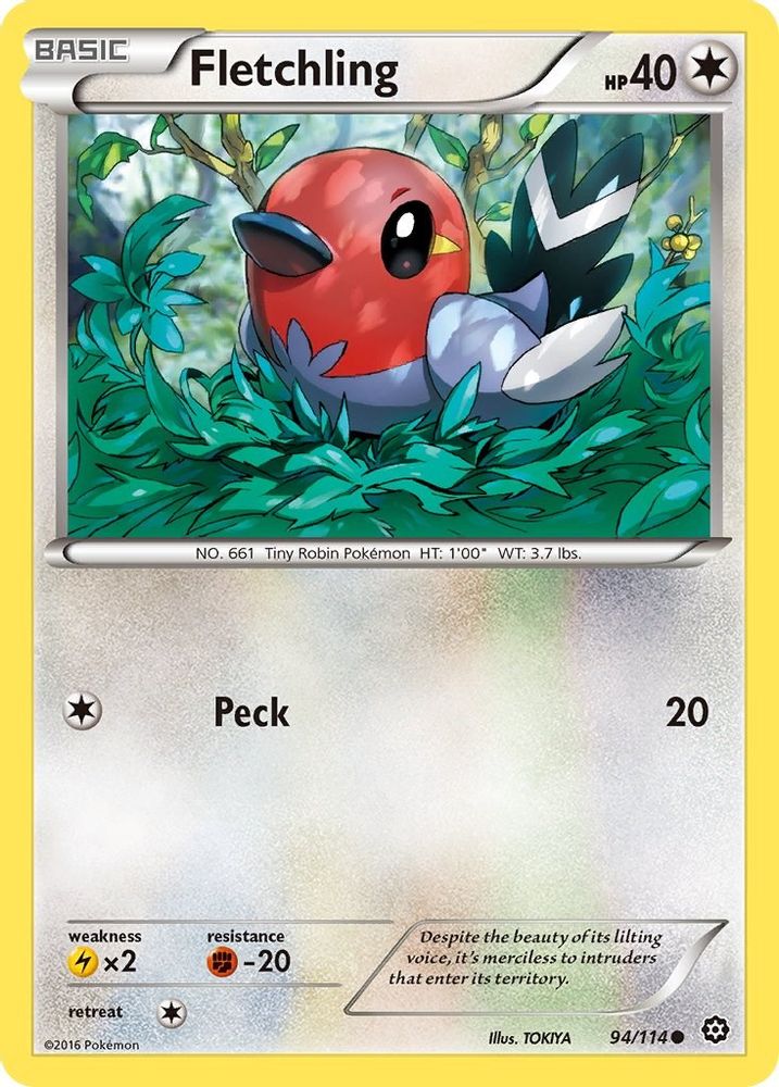 Fletchling 094  - Reverse Holofoil XY  Steam Siege - Common