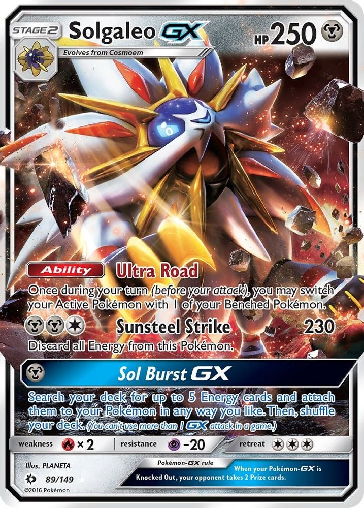 Solgaleo GX 089  - Holofoil SM Base Set - Ultra Rare