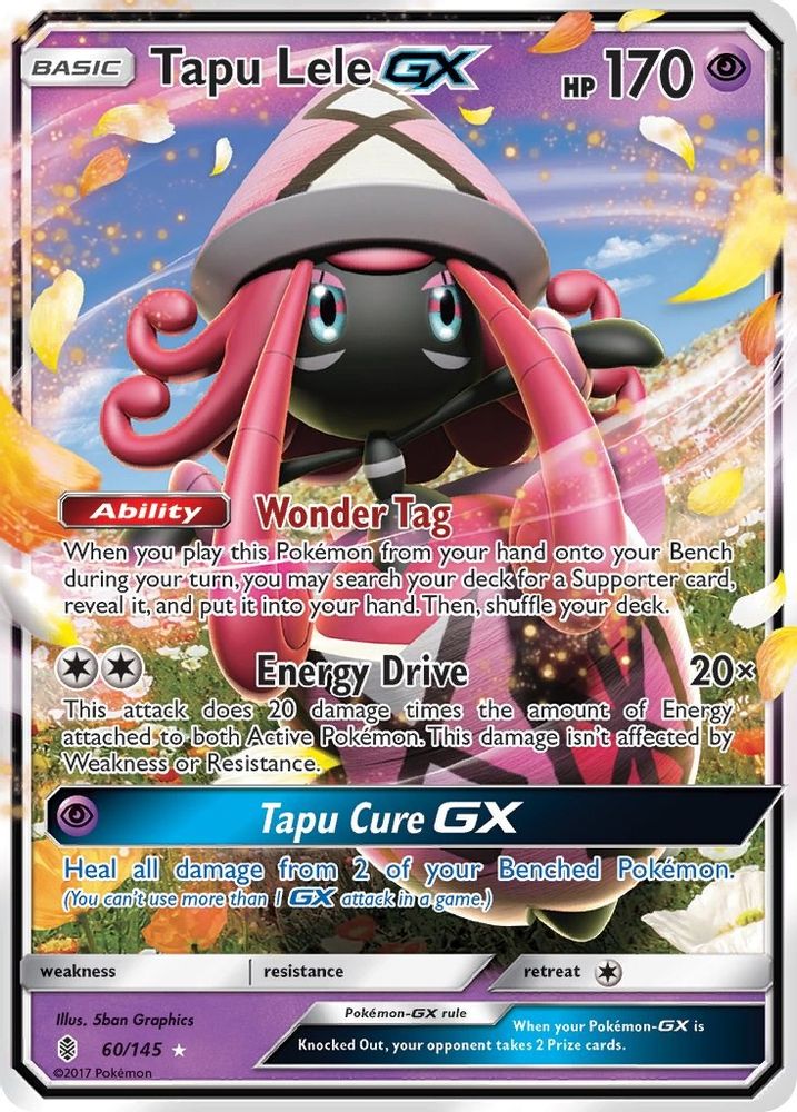 Tapu Lele GX 060  - Holofoil SM  Guardians Rising - Ultra Rare