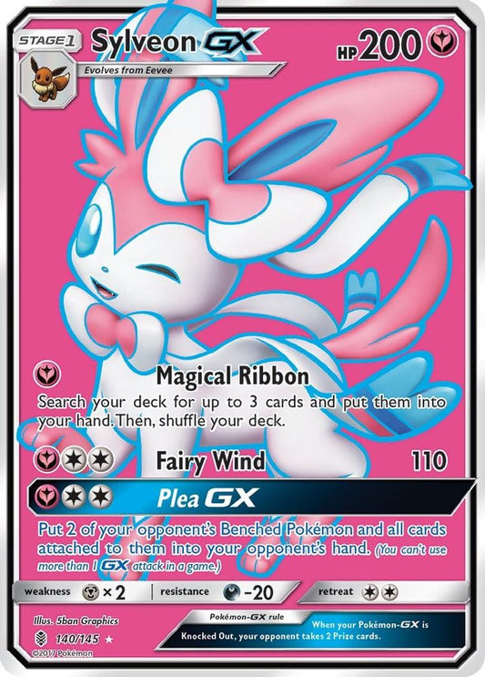 Sylveon GX (Full Art) 140  - Holofoil SM  Guardians Rising - Ultra Rare