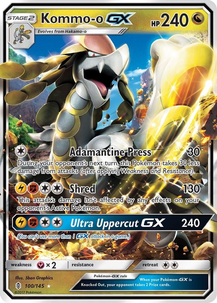 Kommo-o GX 100  - Holofoil SM  Guardians Rising - Ultra Rare
