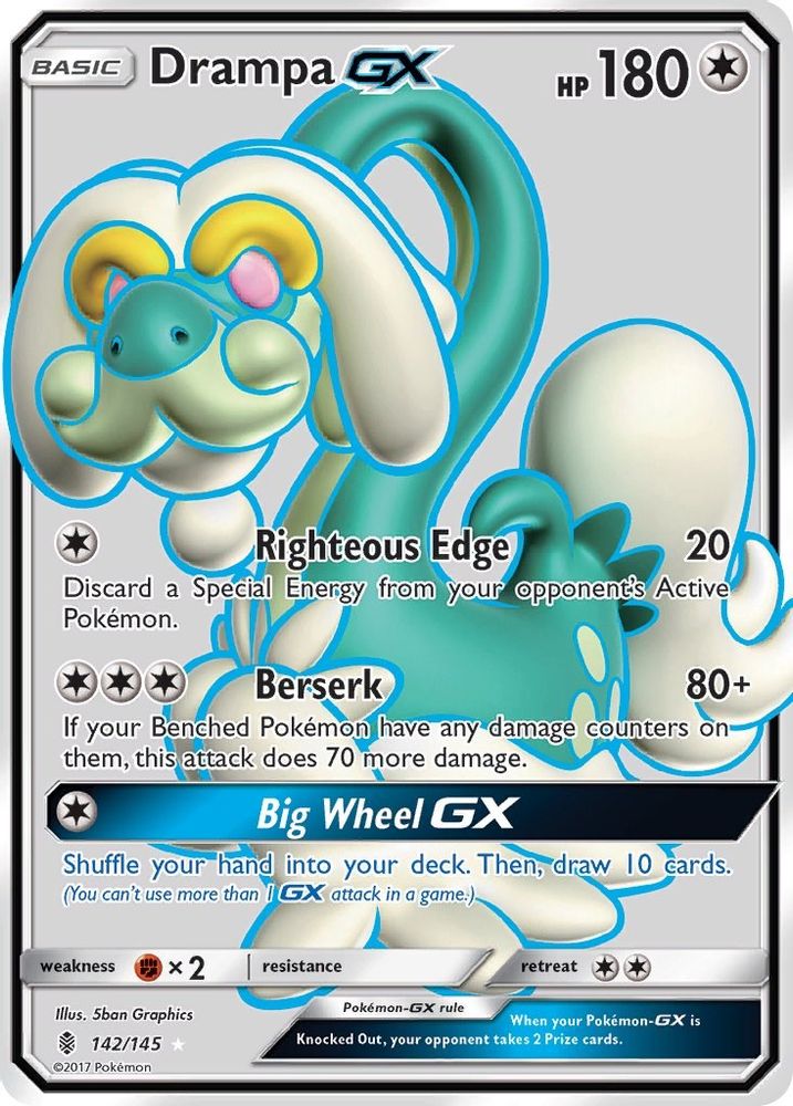 Drampa GX (Full Art) 142  - Holofoil SM  Guardians Rising - Ultra Rare