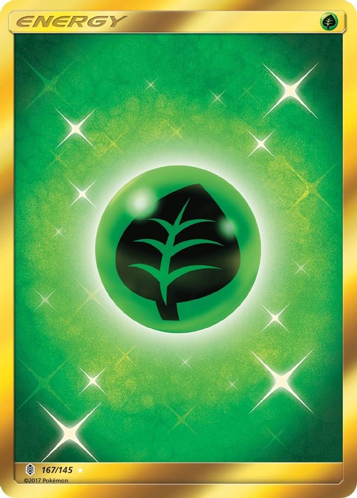 Grass Energy (Secret)/145  - Holofoil SM  Guardians Rising - Secret Rare