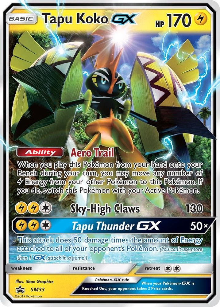 Tapu Koko GX SM33  - Holofoil SM Promos - Promo