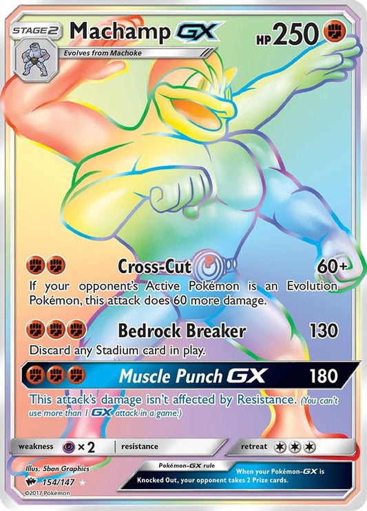 Machamp GX (Secret)  - Holofoil SM  Burning Shadows - Secret Rare