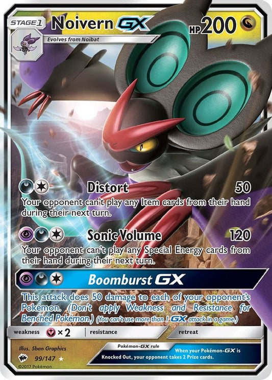 Noivern GX 099  - Holofoil SM  Burning Shadows - Ultra Rare
