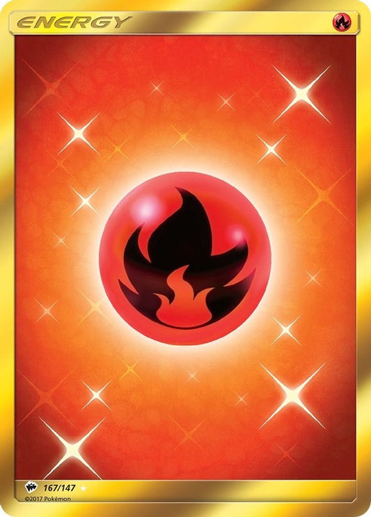 Fire Energy (Secret)  - Holofoil SM  Burning Shadows - Secret Rare
