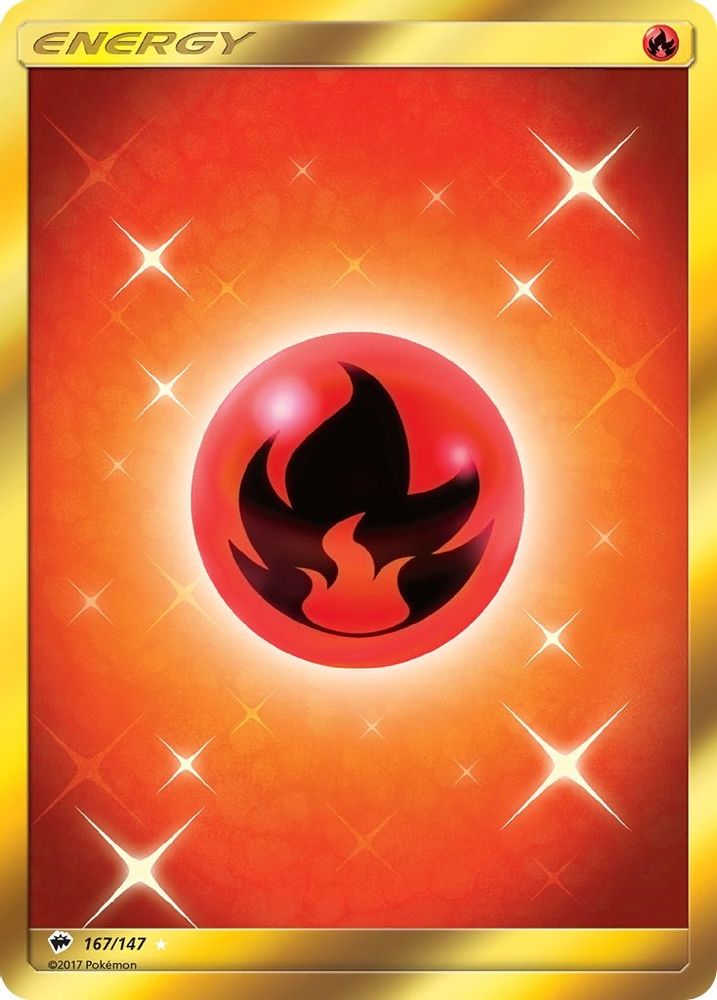 Fire Energy (Secret)  - Holofoil SM  Burning Shadows - Secret Rare