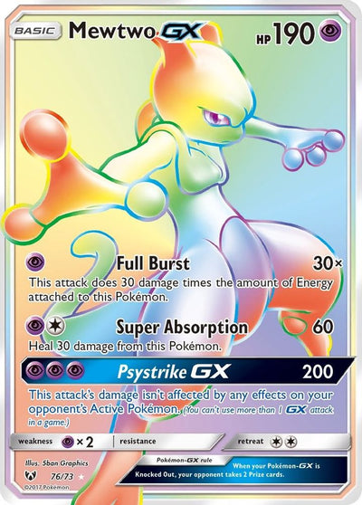 Mewtwo GX (Secret) - Holofoil Shining Legends - Secret Rare