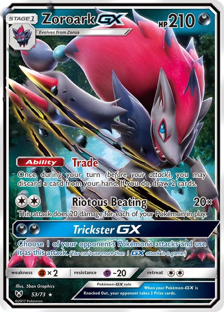 Zoroark GX 053  - Holofoil Shining Legends - Ultra Rare