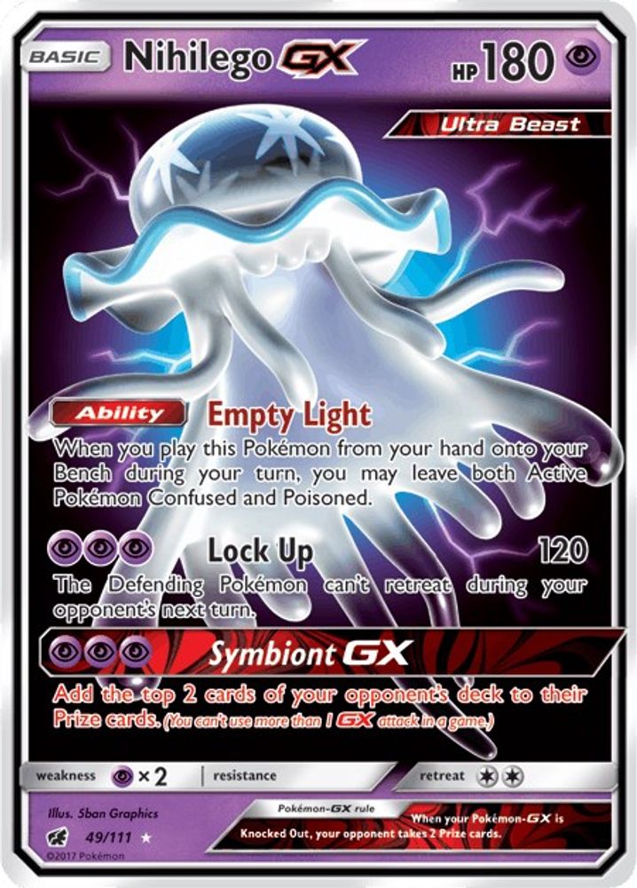 Nihilego GX 049  - Holofoil SM  Crimson Invasion - Ultra Rare