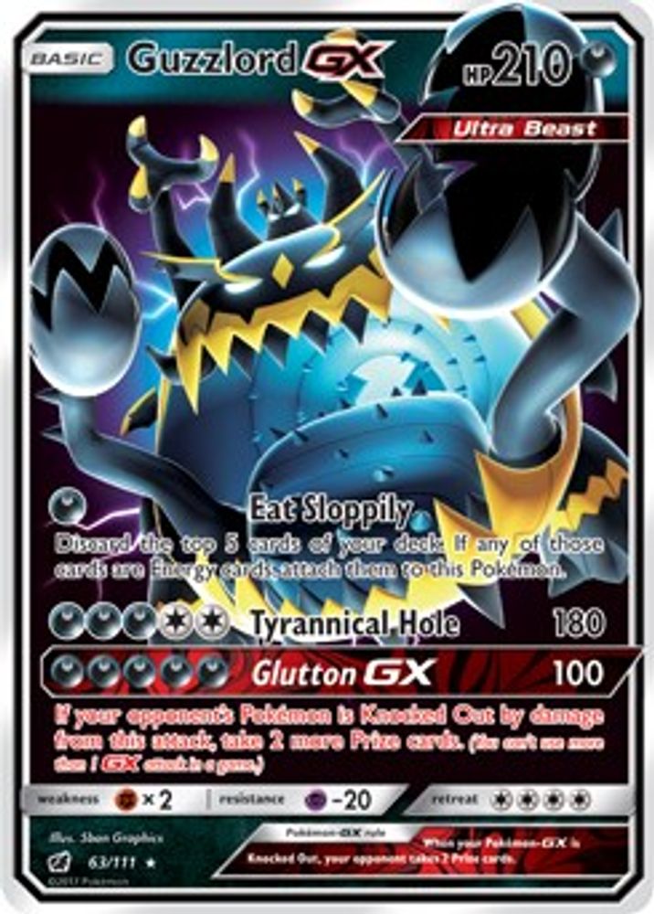 Guzzlord GX 063  - Holofoil SM  Crimson Invasion - Ultra Rare