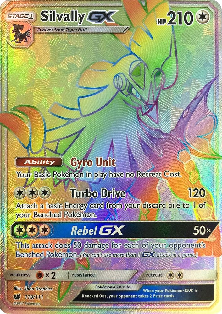 Silvally GX (Secret)  - Holofoil SM  Crimson Invasion - Secret Rare