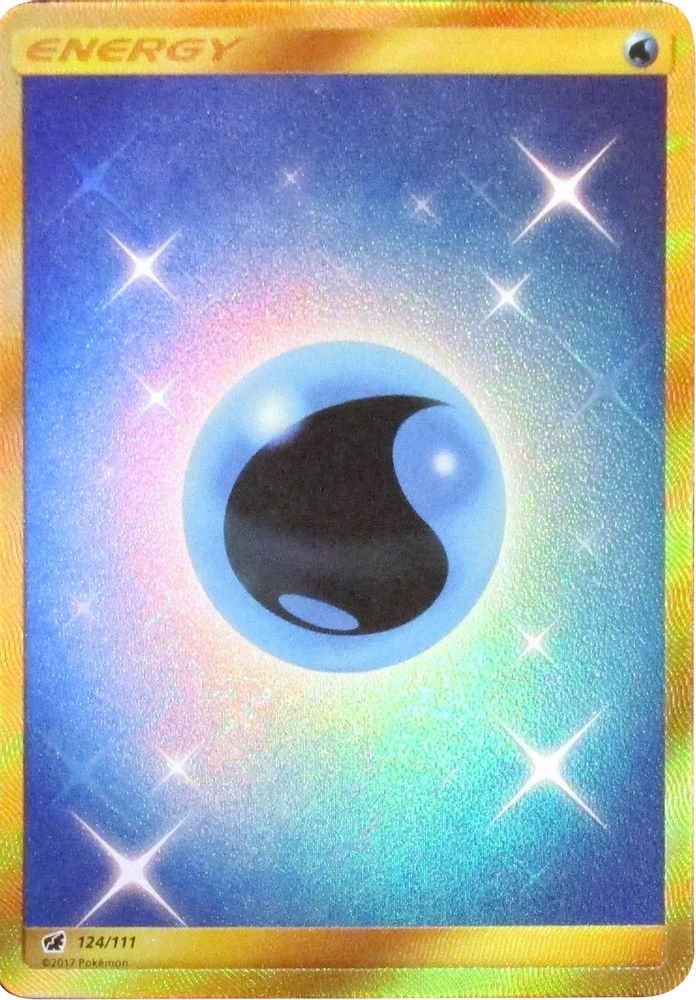 Water Energy (Secret) 124  - Holofoil SM  Crimson Invasion - Secret Rare