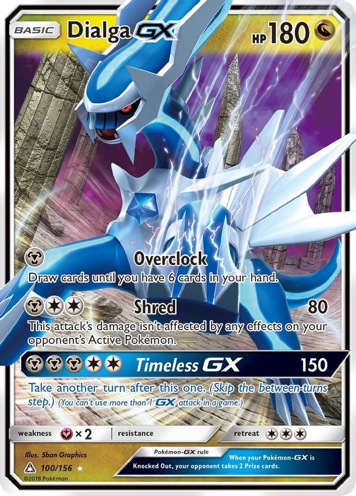 Dialga GX 100  - Holofoil SM  Ultra Prism - Ultra Rare