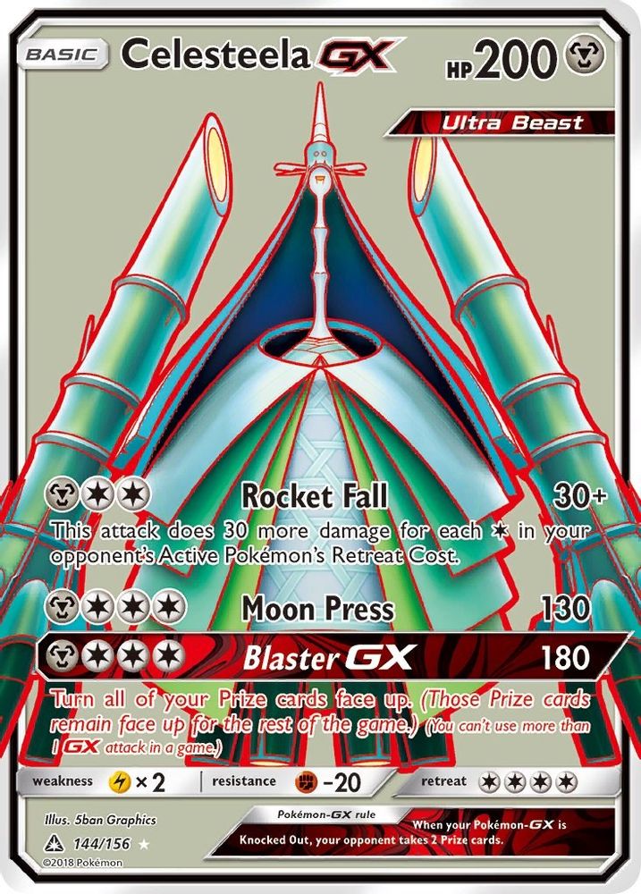 Celesteela GX (Full Art)/156  - Holofoil SM  Ultra Prism - Ultra Rare