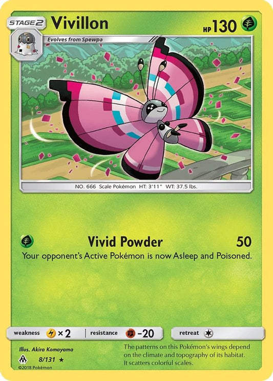 Vivillon  - Reverse Holofoil SM  Forbidden Light - Rare