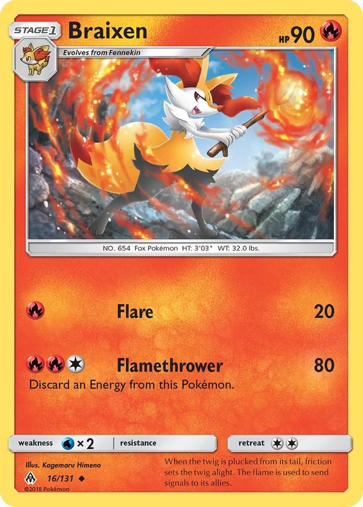 Braixen  SM  Forbidden Light - Uncommon