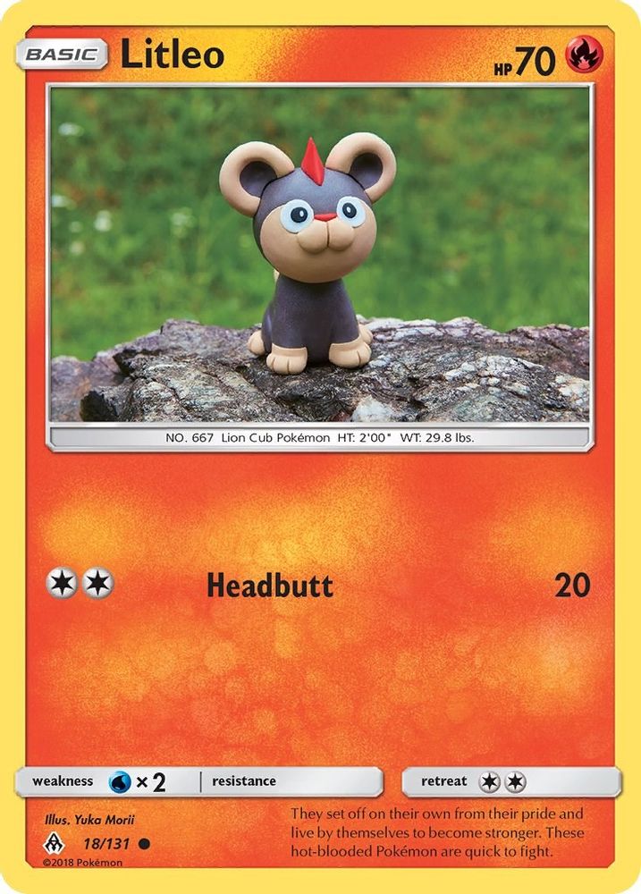 Litleo 018  - Reverse Holofoil SM  Forbidden Light - Common