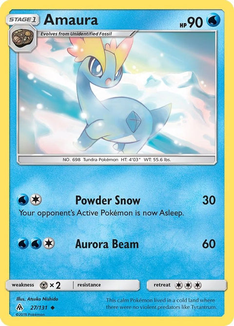 Amaura 027  SM  Forbidden Light - Uncommon