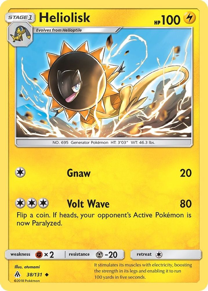 Heliolisk  - Reverse Holofoil SM  Forbidden Light - Uncommon