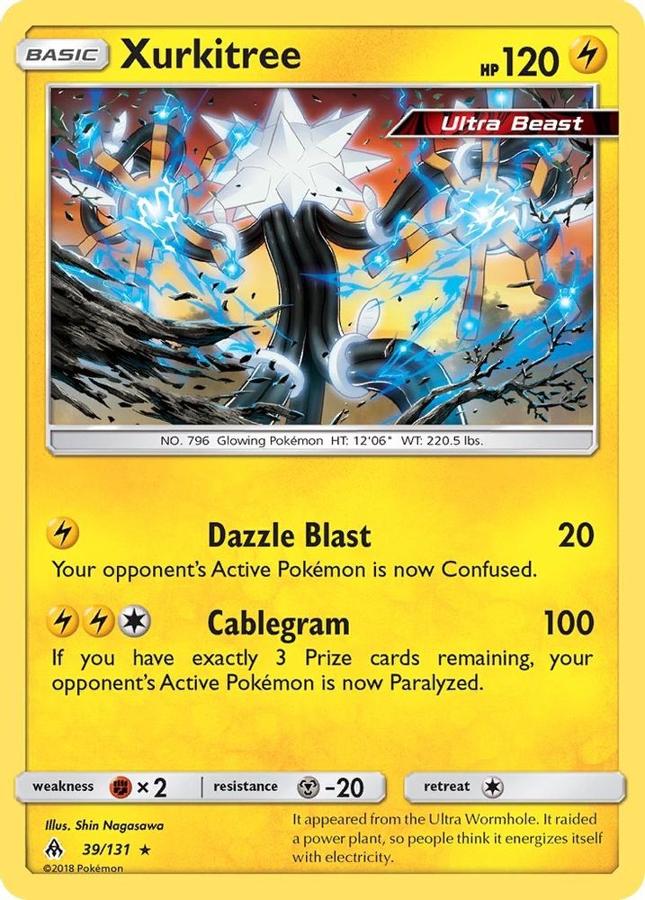Xurkitree 039  - Reverse Holofoil SM  Forbidden Light - Rare
