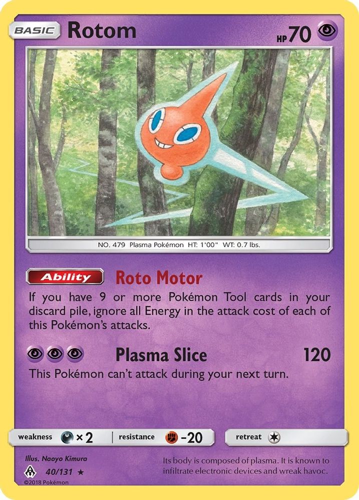 Rotom  - Reverse Holofoil SM  Forbidden Light - Rare