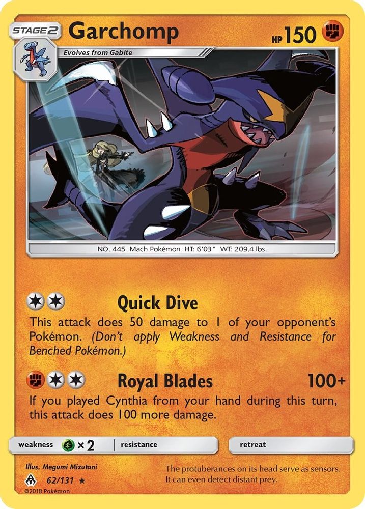 Garchomp 062  - Holofoil SM  Forbidden Light - Holo Rare
