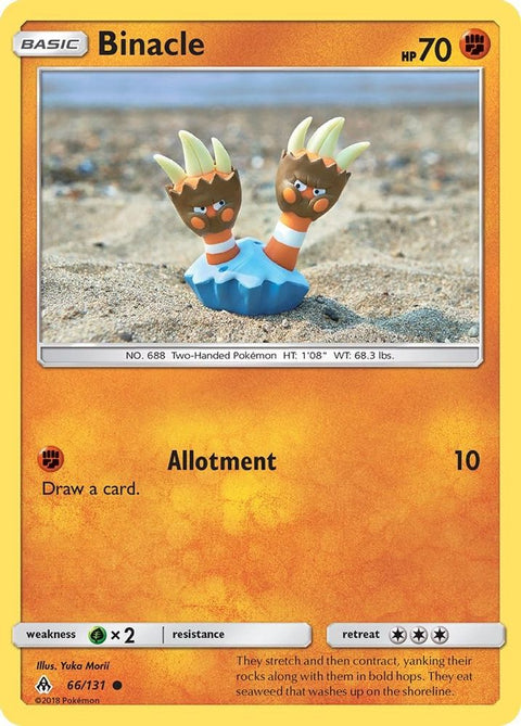 Binacle 066  - Reverse Holofoil SM  Forbidden Light - Common
