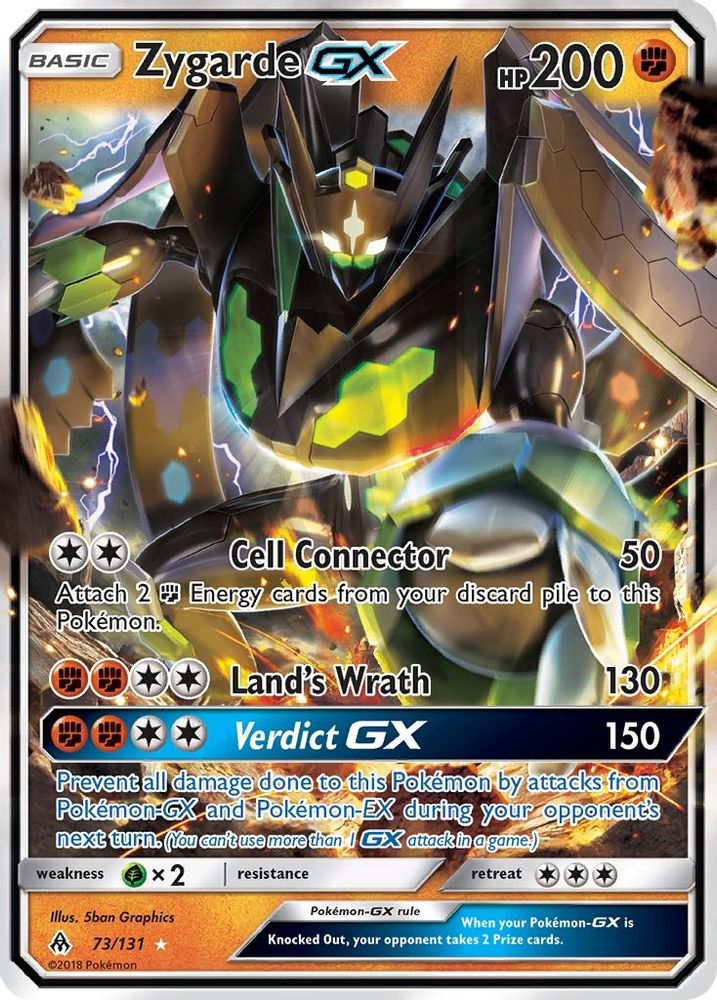 Zygarde GX 073  - Holofoil SM  Forbidden Light - Ultra Rare