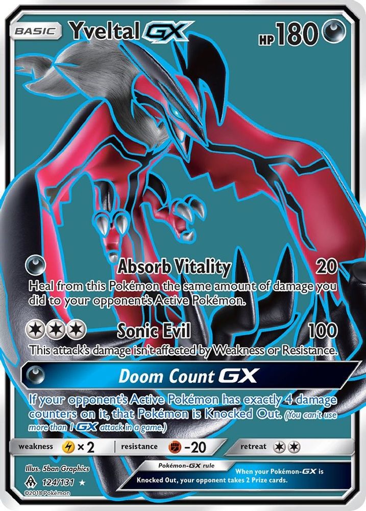 Yveltal GX (Full Art)  - Holofoil SM  Forbidden Light - Ultra Rare