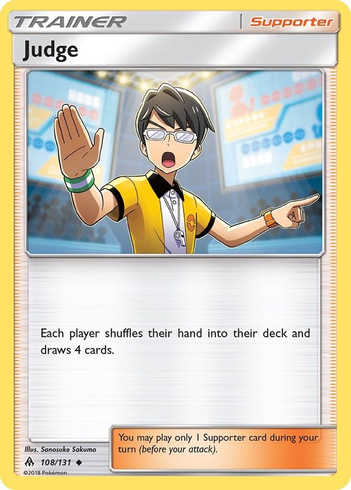 Judge 108  - Reverse Holofoil SM  Forbidden Light - Uncommon