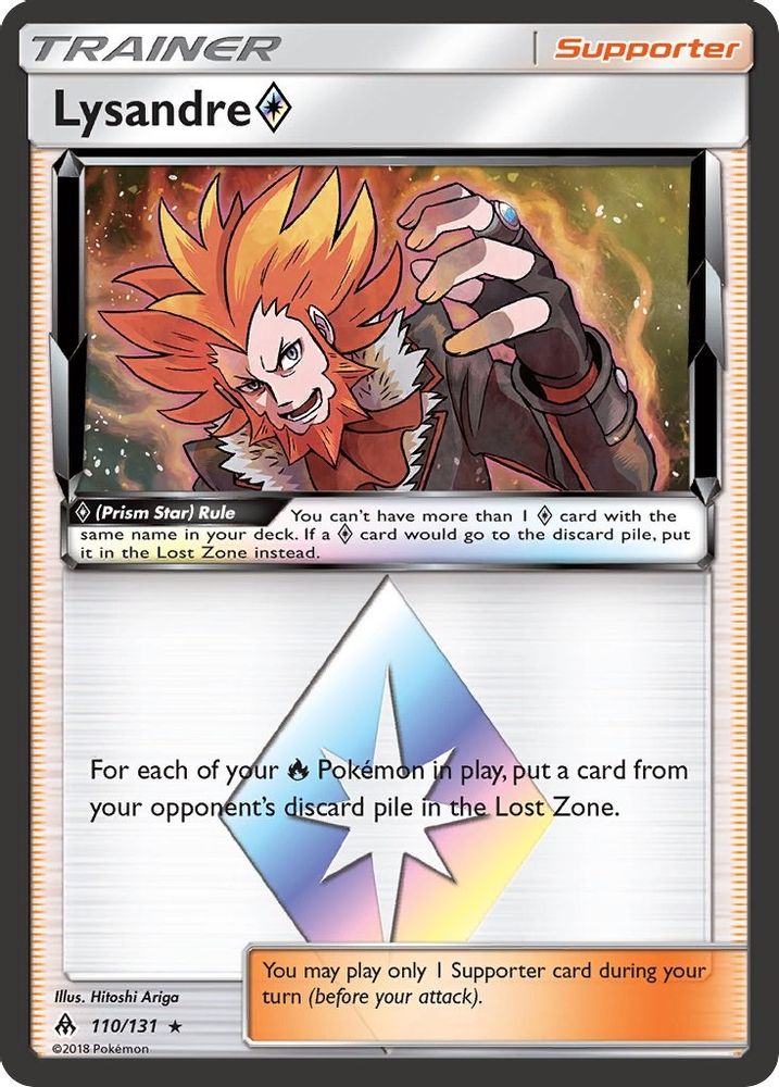 Lysandre Prism Star 110  - Holofoil SM  Forbidden Light - Prism Rare