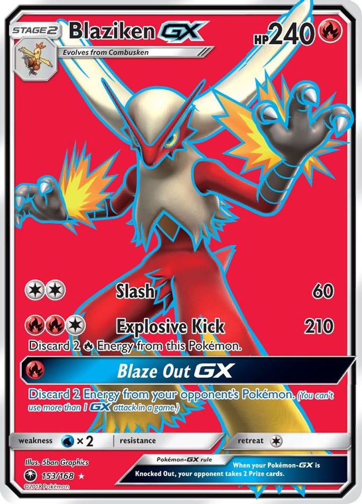 Blaziken GX (Full Art)  - Holofoil SM  Celestial Storm - Ultra Rare