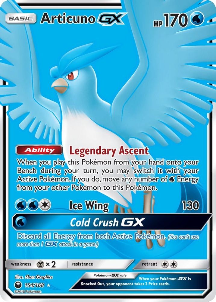 Articuno GX (Full Art)  - Holofoil SM  Celestial Storm - Ultra Rare