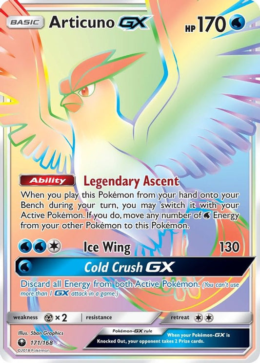Articuno GX (Secret)  - Holofoil SM  Celestial Storm - Secret Rare