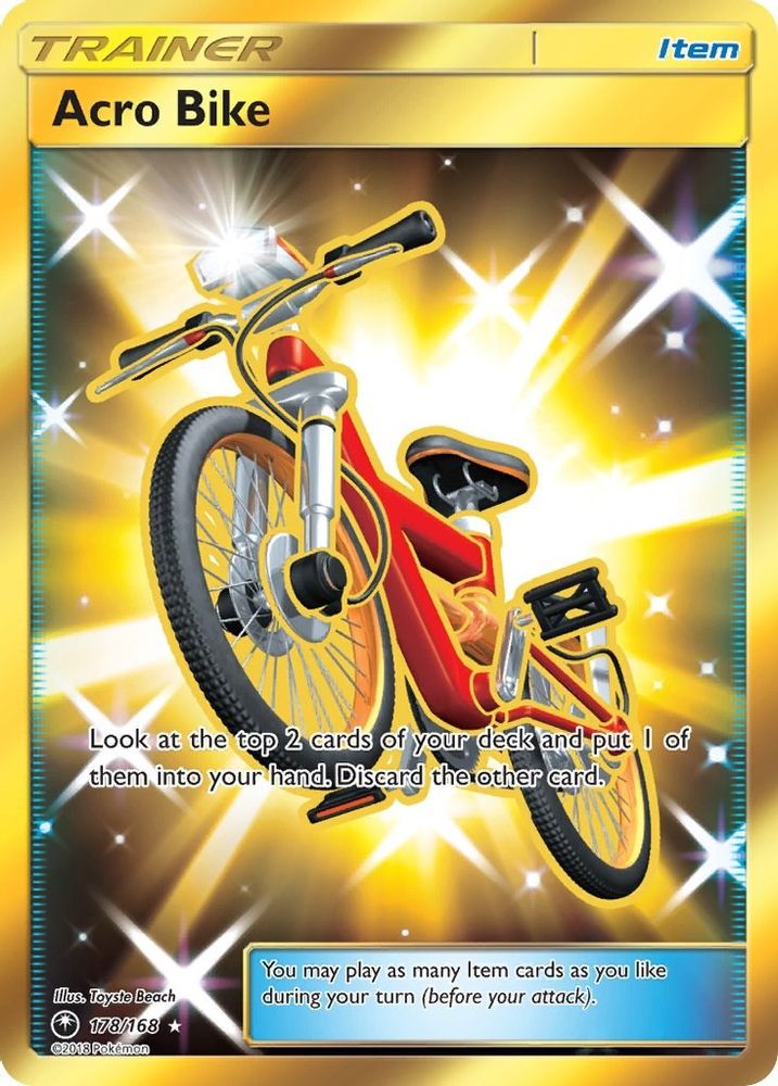 Acro Bike (Secret)  - Holofoil SM  Celestial Storm - Secret Rare