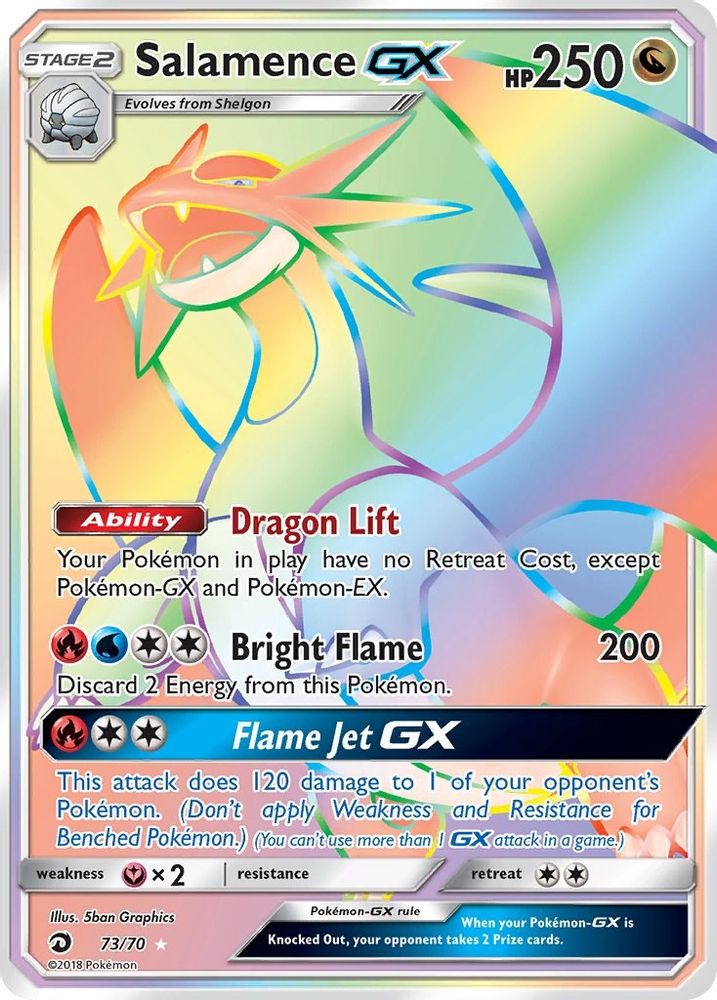 Salamence GX (Secret)  - Holofoil Dragon Majesty - Secret Rare