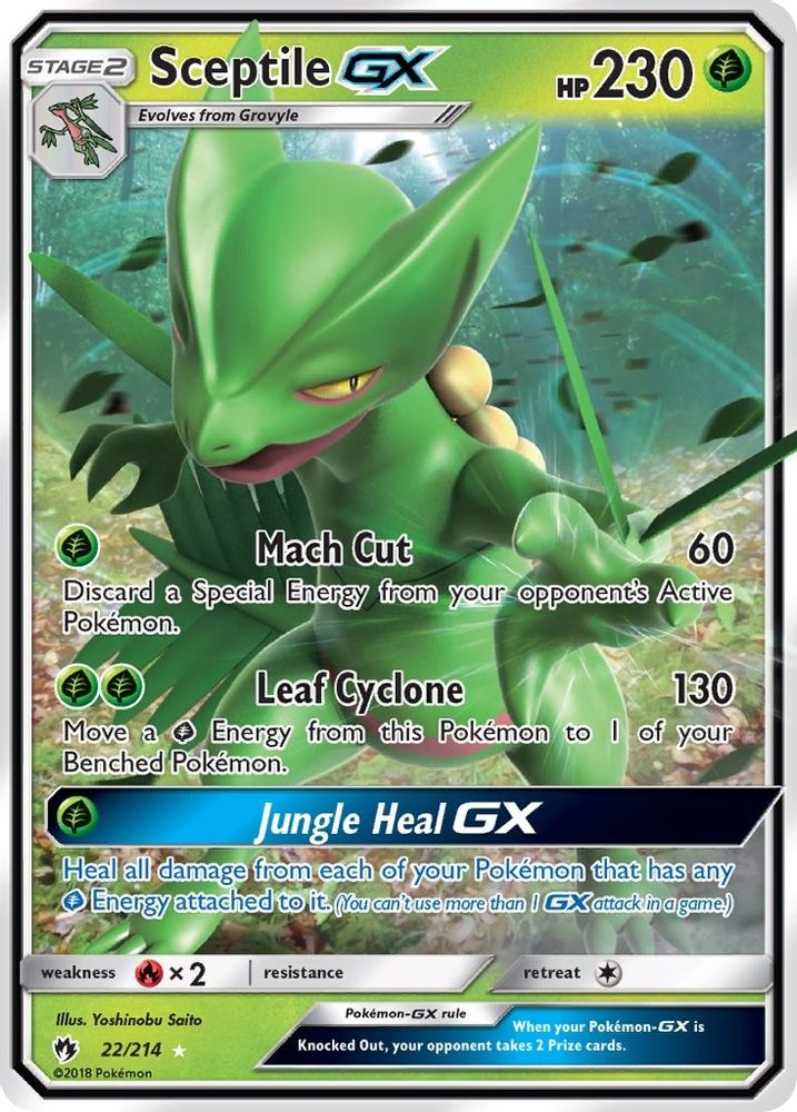 Sceptile GX 022  - Holofoil SM  Lost Thunder - Ultra Rare