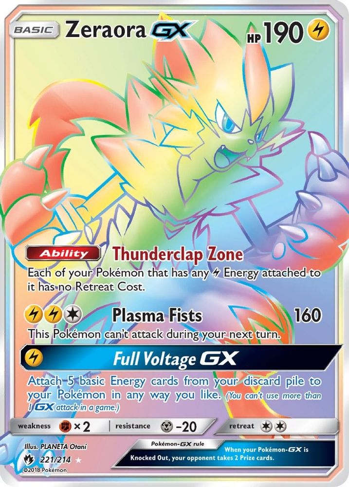Zeraora GX (Secret)  - Holofoil SM  Lost Thunder - Secret Rare