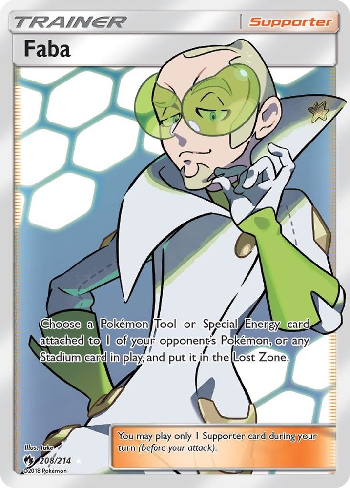 Faba (Full Art)  - Holofoil SM  Lost Thunder - Ultra Rare