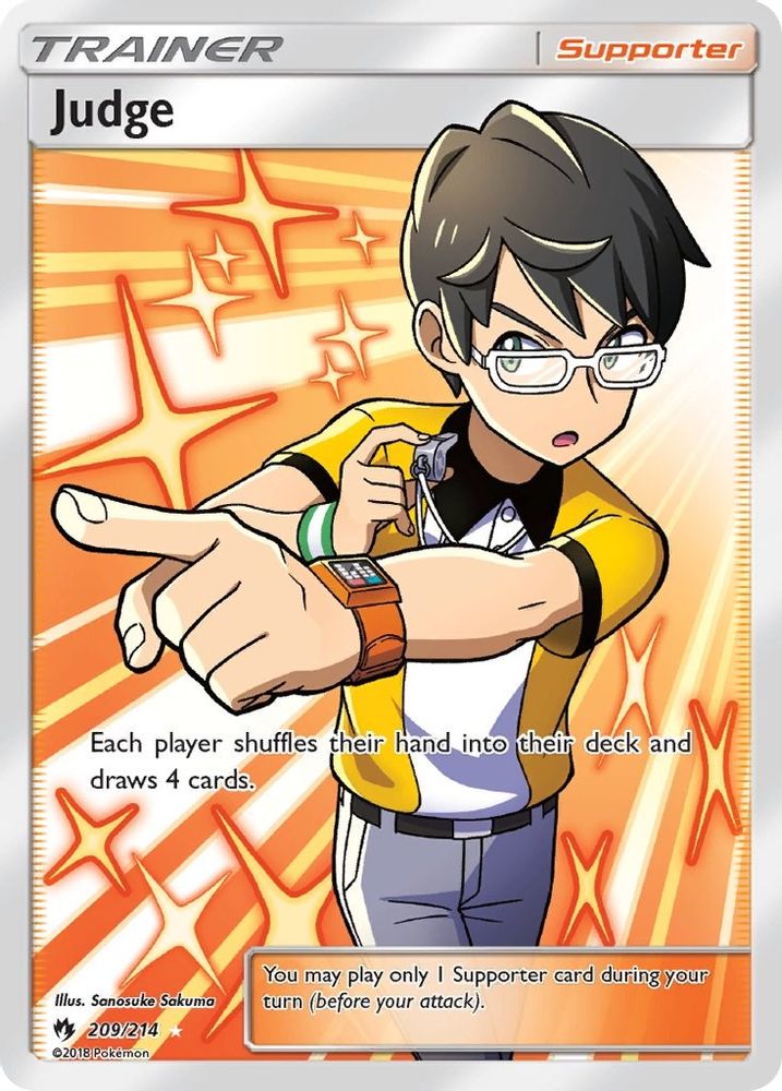 Judge (Full Art) 209  - Holofoil SM  Lost Thunder - Ultra Rare