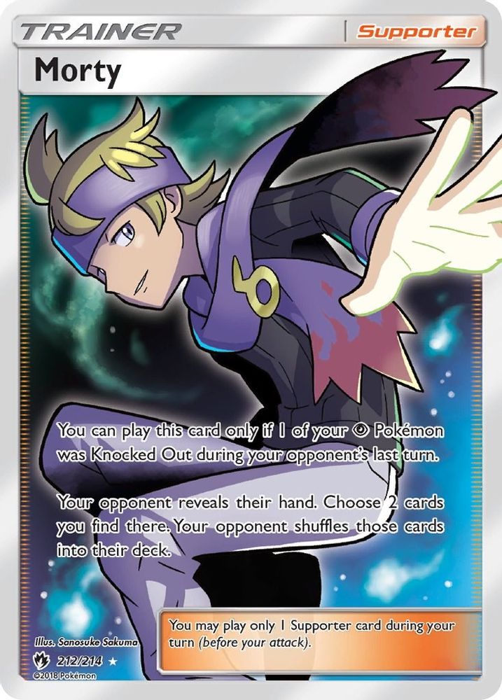 Morty (Full Art)  - Holofoil SM  Lost Thunder - Ultra Rare