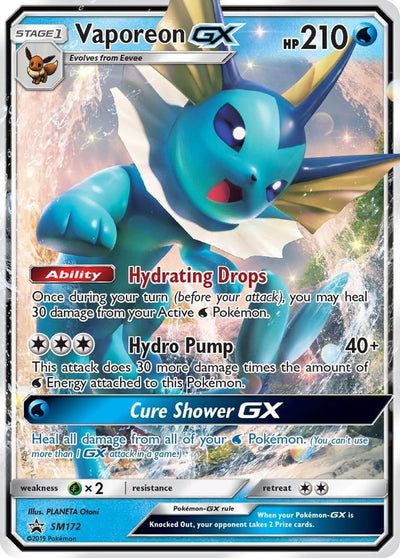 Vaporeon GX SM172  - Holofoil SM Promos - Promo