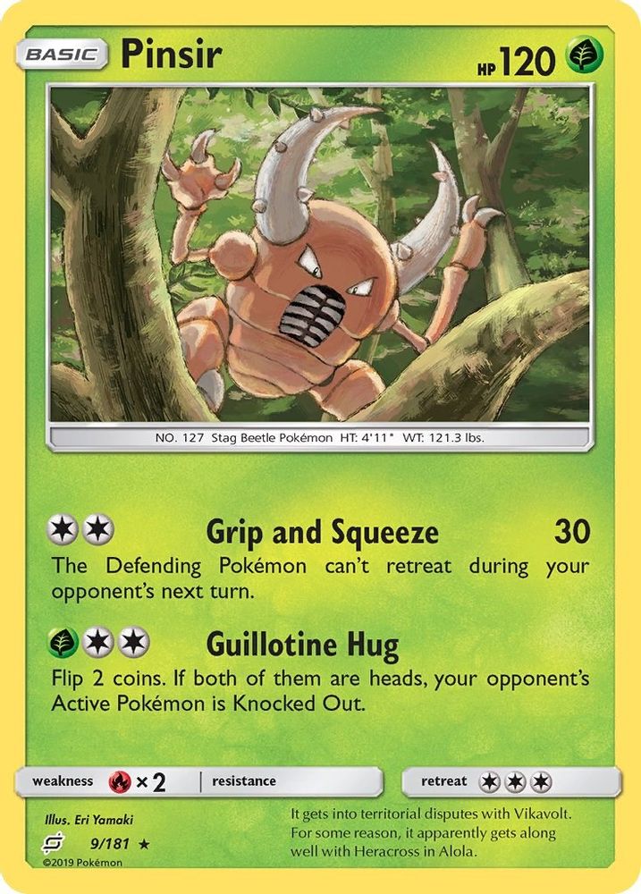 Pinsir  - Reverse Holofoil SM  Team Up - Rare