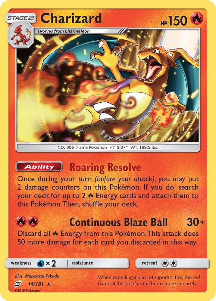 Charizard 014  - Reverse Holofoil SM  Team Up - Rare